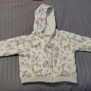 9-12 mo - Zara unicorn zipped hoddie